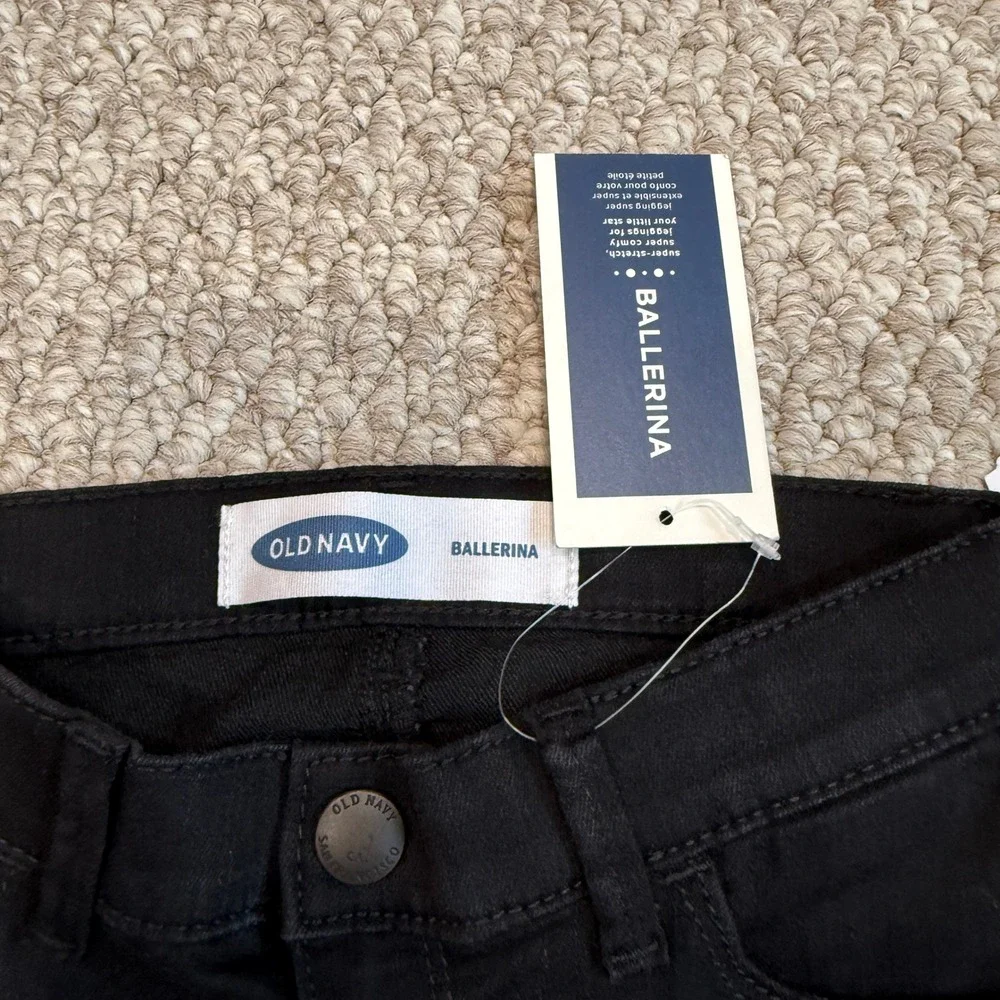 Old Navy Ballerina Super-Stretch Jeggings Black Skinny Pants Kids Size 5T NWT